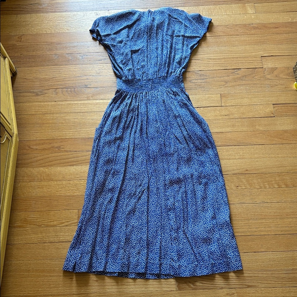 vintage Karin Steve’s blue flutter sleeve dress - Picture 4 of 4